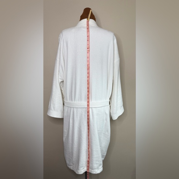 Vintage Intimate Moods White Terrycloth Bathrobe Pockets Extra Large - Picture 5 of 6